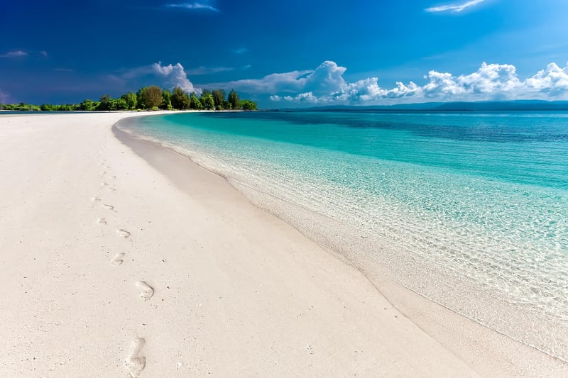 Desert island beach